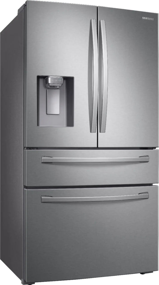 Samsung - 28 Cu. Ft. 4-Door French Door Smart Refrigerator with FlexZone Drawer - Stainless Steel