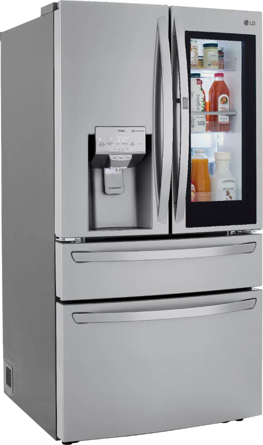 LG - 29.5 Cu. Ft. Smart 4-Door French Door-in-Door Refrigerator with Craft Ice - Stainless Steel