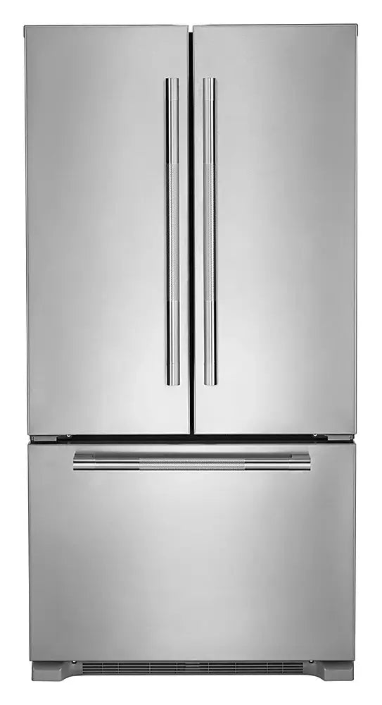 JennAir - RISE 21.9 Cu. Ft. Counter-Depth French Door Refrigerator with TriSensor Climate Control and Gourmet Bay Drawer - Stainless Steel