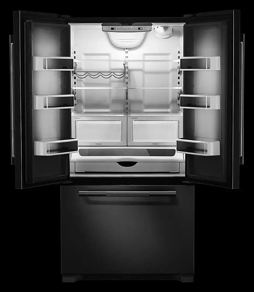 JennAir - RISE 21.9 Cu. Ft. Counter-Depth French Door Refrigerator with TriSensor Climate Control and Gourmet Bay Drawer - Stainless Steel