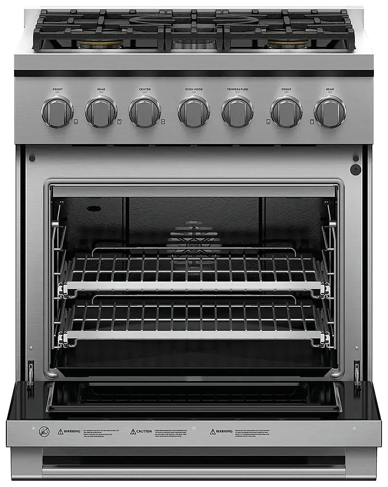 Fisher & Paykel - Professional 30" 5-Burner Gas Range - Stainless Steel