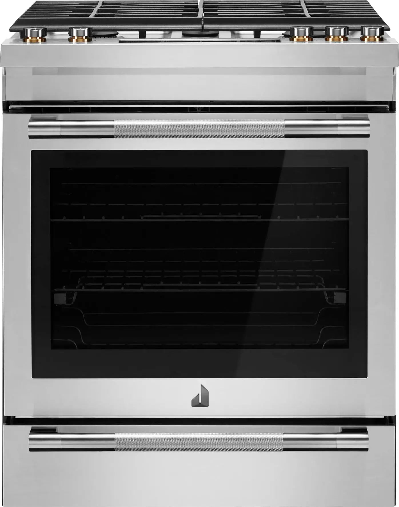 JennAir - 5.8 Cu. Ft. Slide-In Gas Convection Range with Self-Cleaning Function and Air Fry Feature - Stainless Steel