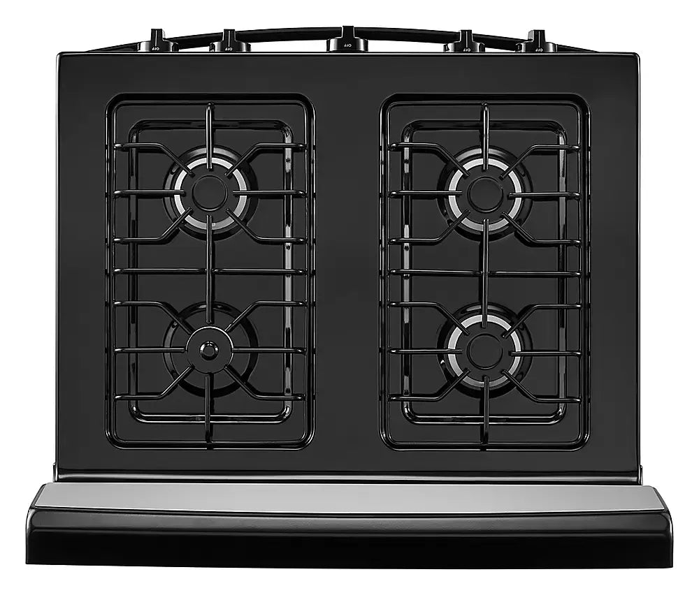 Amana - 5.0 Cu. Ft. Freestanding Single Oven Gas Range with Easy-Clean Glass Door in Stainless Steel