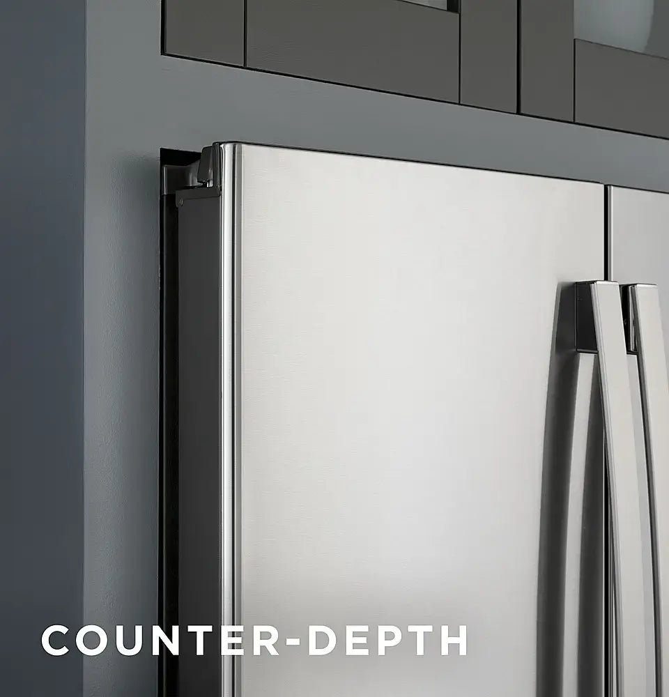 GE 21.9 Cu. Ft. Counter-Depth French Door Refrigerator with Built-In Water Dispenser - Stainless Steel