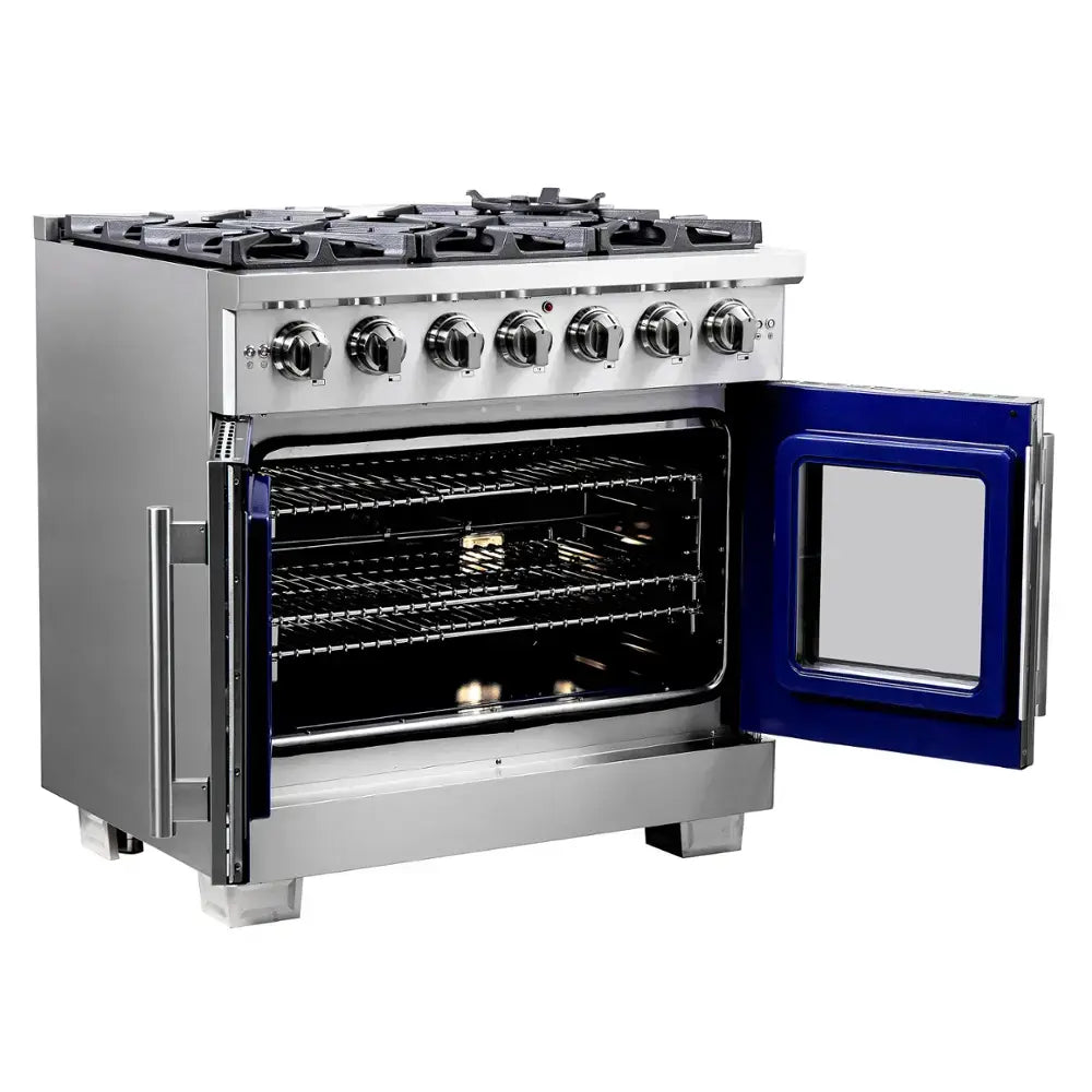 Forno Appliances - Lamazze Alta Qualita 2.05 Cu. Ft. Freestanding Gas Range with Propane Conversion Kit - Silver