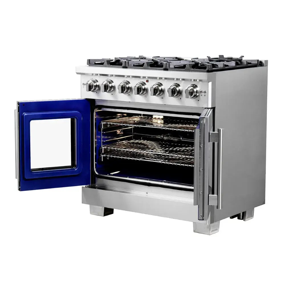 Forno Appliances - Lamazze Alta Qualita 2.05 Cu. Ft. Freestanding Gas Range with Propane Conversion Kit - Silver