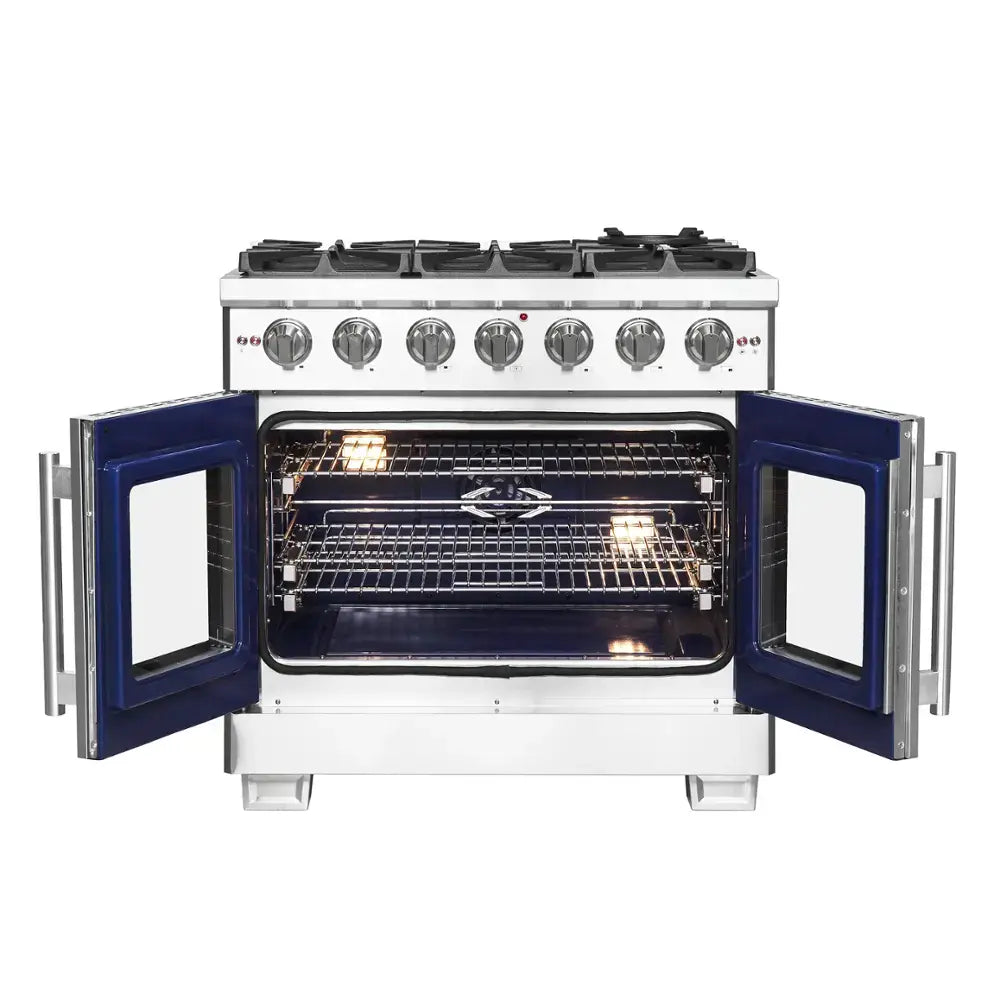 Forno Appliances - Lamazze Alta Qualita 2.05 Cu. Ft. Freestanding Gas Range with Propane Conversion Kit - Silver