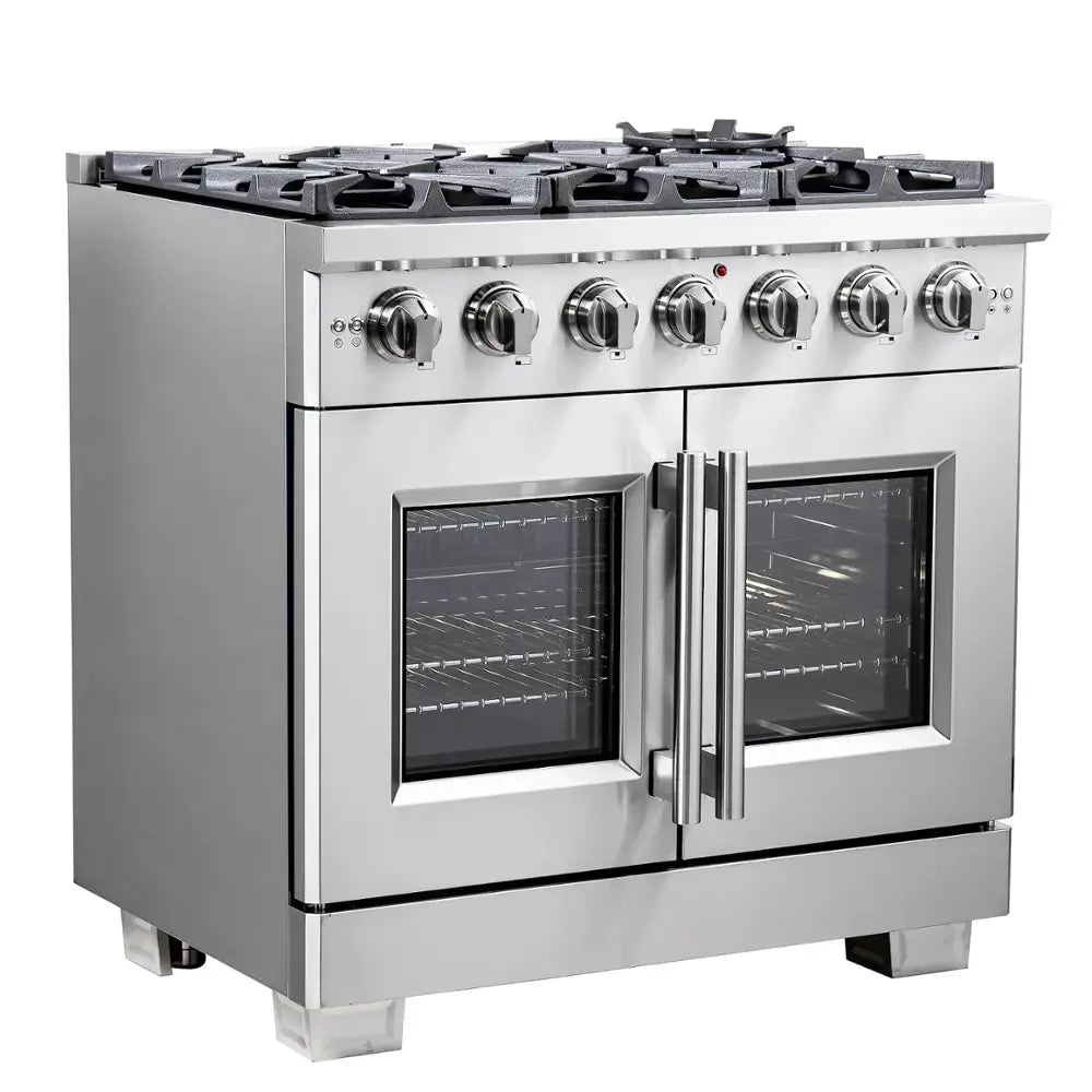 Forno Appliances - Lamazze Alta Qualita 2.05 Cu. Ft. Freestanding Gas Range with Propane Conversion Kit - Silver